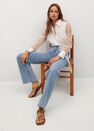 Mango - natural white Semi-transparent bow sleeve blouse, Women Mango - natural white Semi-transparent bow sleeve blouse, Women
