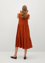 Mango - medium orange Fluted hem dress Mango - medium orange Fluted hem dress