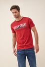 Salsa Jeans - Red Textured t-shirt with logo print Salsa Jeans - Red Textured t-shirt with logo print