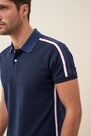 Salsa Jeans - Blue Regular fit polo shirt with stripe on side Salsa Jeans - Blue Regular fit polo shirt with stripe on side