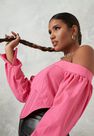 Missguided - Pink Bardot Zip Back Corset Top Missguided - Pink Bardot Zip Back Corset Top