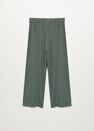Mango - medium green Flowy straight-fit trousers Mango - medium green Flowy straight-fit trousers