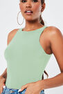 Missguided - Mint Seam Free Racer Neck Vest Top Missguided - Mint Seam Free Racer Neck Vest Top