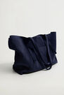Mango - Medium Blue Leather Shopper Bag Mango - Medium Blue Leather Shopper Bag