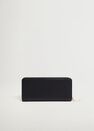Mango - black Zip saffiano-effect wallet, Women Mango - black Zip saffiano-effect wallet, Women