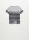 Mango - medium grey Message striped T-shirt Mango - medium grey Message striped T-shirt