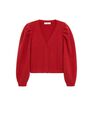 Mango - red Cardigan with balloon sleeves Mango - red Cardigan with balloon sleeves