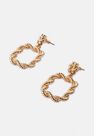 Missguided - Gold Gold Look Rope Small Doorknocker Earrings Missguided - Gold Gold Look Rope Small Doorknocker Earrings