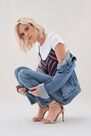 Salsa Jeans - Blue Top With Lace And Adjustable Straps Salsa Jeans - Blue Top With Lace And Adjustable Straps