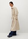 Mango - light beige Lyocell flowy trench Mango - light beige Lyocell flowy trench