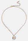 Missguided - Gold Missguided Pave Logo Pendant, Women Missguided - Gold Missguided Pave Logo Pendant, Women