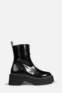 Missguided - Black Zip Up Stitch Detail Chunky Ankle Boots Missguided - Black Zip Up Stitch Detail Chunky Ankle Boots