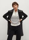 Mango - Navy Zip Striped Sweater Mango - Navy Zip Striped Sweater