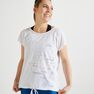 DOMYOS - M/L Women's Cardio Fitness T-Shirt 120 - /Printed, Dark Blue DOMYOS - M/L Women's Cardio Fitness T-Shirt 120 - /Printed, Dark Blue