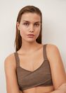 Mango - Medium Brown Ribbon Cross-Body Top Mango - Medium Brown Ribbon Cross-Body Top