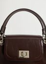 Mango - Dark Brown Double Strap Flap Bag Mango - Dark Brown Double Strap Flap Bag
