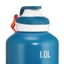 QUECHUA - Unique Size 500 Quick-Opening Aluminium 1.L Hiking Flask, Dark Blue QUECHUA - Unique Size 500 Quick-Opening Aluminium 1.L Hiking Flask, Dark Blue
