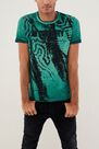 Salsa Jeans - Green Cotton Regular Fit T-Shirt With Texture And Effects Salsa Jeans - Green Cotton Regular Fit T-Shirt With Texture And Effects