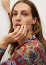 Mango - dark red Oriental print shirt Mango - dark red Oriental print shirt