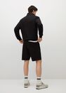 Mango - black Elastic waist cotton Bermuda shorts, Men Mango - black Elastic waist cotton Bermuda shorts, Men