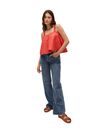 Mango - medium red Cotton crop top, Women Mango - medium red Cotton crop top, Women