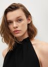 Mango - black Open back knitted top, Women Mango - black Open back knitted top, Women