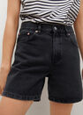 Mango - open grey Straight denim shorts, Women Mango - open grey Straight denim shorts, Women