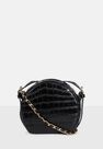 Missguided - Black Croc Round Cross Body Bag Missguided - Black Croc Round Cross Body Bag