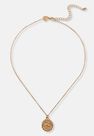 Missguided - Gold Look Gift Rope Edge Coin Pendant Necklace, Women Missguided - Gold Look Gift Rope Edge Coin Pendant Necklace, Women