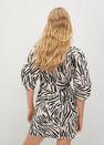 Mango - natural white Printed cotton dress, Women Mango - natural white Printed cotton dress, Women