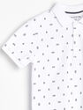 Reserved - White Polo Shirt With A Pattern, Kids Boy Reserved - White Polo Shirt With A Pattern, Kids Boy