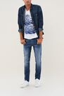 Salsa Jeans - White Graphic Round Neck T-Shirt Salsa Jeans - White Graphic Round Neck T-Shirt