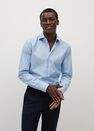 Mango - Lt-pastel blue Slim fit Tailored cotton shirt Mango - Lt-pastel blue Slim fit Tailored cotton shirt
