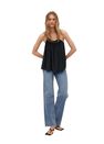 Mango - black Flowy strap top, Women Mango - black Flowy strap top, Women