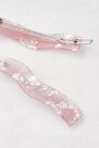 Urban Outfitters - Pink Marbled Wave Barrett Hair Clip Set, Women Urban Outfitters - Pink Marbled Wave Barrett Hair Clip Set, Women
