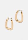 Missguided - Gold Look Triangle Tube Hoop Earrings, Women Missguided - Gold Look Triangle Tube Hoop Earrings, Women