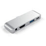 SATECHI - Satechi Hub Type-C Mobile Pro Hub for iPad & Type-C Smartphones/Tablets Silver SATECHI - Satechi Hub Type-C Mobile Pro Hub for iPad & Type-C Smartphones/Tablets Silver