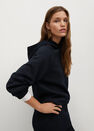 Mango - navy Cotton hoodie Mango - navy Cotton hoodie