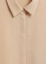 Mango - Light Beige Oversize Flowy Shirt Mango - Light Beige Oversize Flowy Shirt