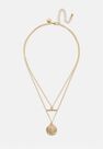 Missguided - Gold Gold Look T Bar 2 Row Coin Pendant Necklace Missguided - Gold Gold Look T Bar 2 Row Coin Pendant Necklace