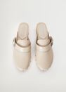Mango - light beige Studded leather clog, Women Mango - light beige Studded leather clog, Women