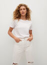 Mango - light beige Decorative rips relaxed jeans, Women Mango - light beige Decorative rips relaxed jeans, Women