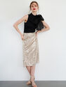Reserved - Golden Sequin Skirt, Women Reserved - Golden Sequin Skirt, Women