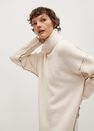 Mango - light beige Knitted turtleneck dress Mango - light beige Knitted turtleneck dress