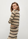 Mango - light beige Openwork knit cardigan, Women Mango - light beige Openwork knit cardigan, Women