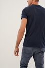 Salsa Jeans - Navy Textured Crew Neck T-Shirt Salsa Jeans - Navy Textured Crew Neck T-Shirt
