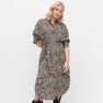 Reserved - Ladies’ Shirt Dress With Animal Print - Multicolor Reserved - Ladies’ Shirt Dress With Animal Print - Multicolor