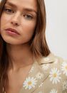 Mango - lt pastel brown Floral-print knitted cardigan Mango - lt pastel brown Floral-print knitted cardigan