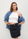 Mango - open grey Pocket denim miniskirt, Women Mango - open grey Pocket denim miniskirt, Women