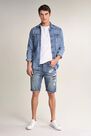 Salsa Jeans - Blue Brandon loose shorts in denim with rips Salsa Jeans - Blue Brandon loose shorts in denim with rips
